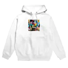 ぴよぴよショップのカラフル風船とバースデーケーキ Hoodie