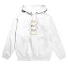 シールDEネームのまるねこ三姉妹 Hoodie