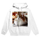 猫　ねこグッズギャラリーのふわふわの三毛猫 Hoodie