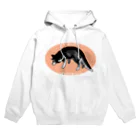 シベリアンハスキーのすもものクン活をするシベリアンハスキー Hoodie