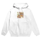 tattat259のカフェでくつろぐ女の子 Hoodie