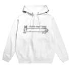 ねこたの長いうさぎ文字入り（たちみみ） Hoodie