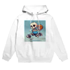 Oz techのスカルフープ：ゴーストプレイヤーのダンクショット Hoodie