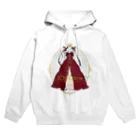 TOA Clarisのワインレッド／ピンタックワンピース Hoodie