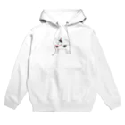 gattyoデザインのくすっと笑える雑貨たちの「くろぶちにゃん – おすまし猫の横顔」 Hoodie