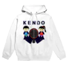 yoshiFactoryの剣道“ＫＥＮＤＯ”男子女子トンボ(ブルー) Hoodie