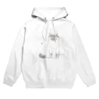 四月研究所 SUZURI店の不機嫌ねこ - シロクロ Hoodie