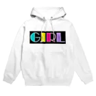 Ushi-Haruのレトロカラフル　GIRL Hoodie