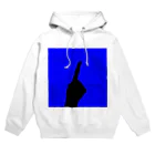 QB🦖のワンハンド・ブルー Hoodie