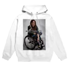 中嶋涼子の車椅子ですがなにか？！のロゴ入りで笑ってるよシリーズ Hoodie