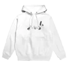 むぎちゃやの((｀･∀･´))顔文字　筆文字 Hoodie