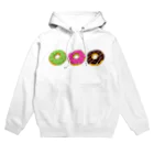 necocoaの3Dドット ボクセル ドーナツ Hoodie