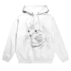 わどの何か見つけたネコ Hoodie