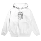 O D SHOPのワンポイントデザイン服　女の子モノクロ Hoodie