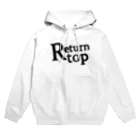 Mark Squier Design SUZURI店のReturnTop Black Hoodie