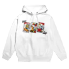 にゃーにゃー組@LINEスタンプ＊絵文字販売中！のにゃーにゃー組 花札猪鹿蝶ver. Hoodie