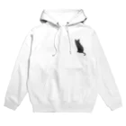 😸にゃんこのおへや😺のガン見するクロネコ Hoodie