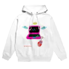 金秋のパソコンとハート(透過) Hoodie