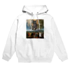 寝てるのバツ丸くん Hoodie