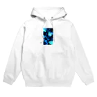 紘綺のサイケデリックブルー Hoodie