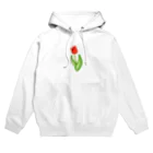 Hinakoの赤いチューリップ、単品で Hoodie