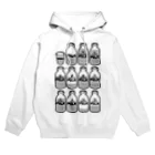 Cɐkeccooのらくがきシリーズ『イロイロみるく』モノクロ Hoodie