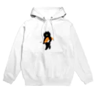 SUIMINグッズのお店の【中】サーモンの握り寿司をかっこよく運ぶねこ Hoodie