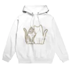 かわいいもののおみせ　いそぎんちゃくの仲良し猫　灰白ハチワレ&白 Hoodie