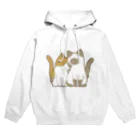 かわいいもののおみせ　いそぎんちゃくの表裏印刷　仲良し猫　三毛&ポインテッド Hoodie