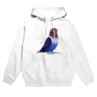 まめるりはことりのボタンインコ　おすましコバルトブルー【まめるりはことり】 Hoodie