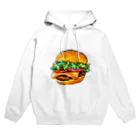 水彩イラストグッズのテイクアウトしたくなるハンバーガー Hoodie