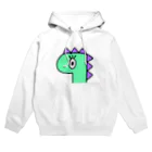 オレンジソーダのぱちくりお目目の恐竜 Hoodie