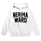 JIMOTOE Wear Local Japanの練馬区 NERIMA WARD ロゴブラック Hoodie