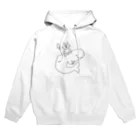 Famille de baleines(ファミールデバレーヌ)のクジラとねこ、ソフトクリームをたべたよ Hoodie