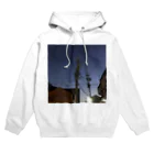 屋根川の夜と電柱 Hoodie