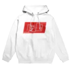 牛乳崎の文字あそびの脱臼ロゴ Hoodie