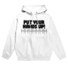 PokuStarのPUT YOUR HANDS UP!　・黒 Hoodie