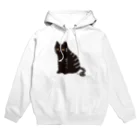 本田しずまるの絵のグッズのトラネコ・黒・大 Hoodie