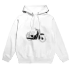 hase199のレトロなバイク風デザインです Hoodie