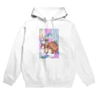 花信風のお店の青い花と女の子 Hoodie