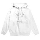 ざわ屋のしがみつく白猫 Hoodie