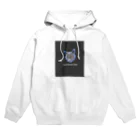 ロシアンブルーとマルチーズのサラウンデッドロシアンブルー Hoodie