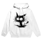 猫目行燈の黒くてガビガビした毛の子猫 Hoodie