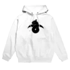 『NG （Niche・Gate）』ニッチゲート-- IN SUZURIの動物家紋。H.T.（結び雁がネコ）黒 Hoodie