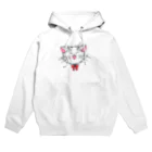 ねこねこうおの元気な白猫ちゃん Hoodie