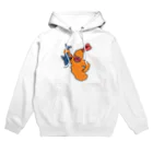 サメ わりとおもいのエビフライに食べられそうになるサメ Hoodie