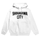 JIMOTO Wear Local Japanの品川区 SHINAGAWA CITY ロゴブラック パーカー