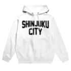 JIMOTOE Wear Local Japanの新宿区 SHINJUKU CITY ロゴブラック Hoodie