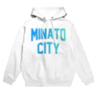 JIMOTO Wear Local Japanの港区 MINATO CITY ロゴブルー パーカー