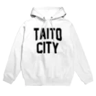 JIMOTO Wear Local Japanの台東区 TAITO WARD ロゴブラック パーカー